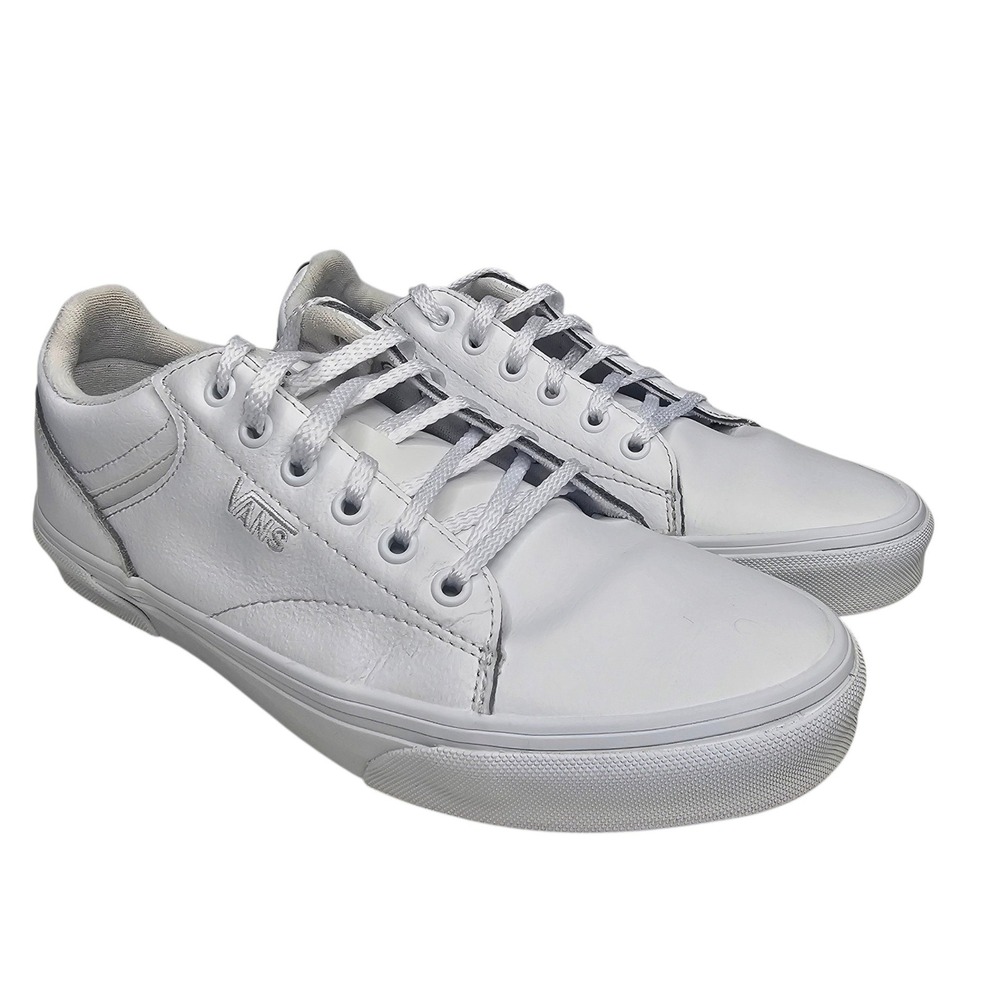 Vans Camden Women 10 White Leather Low Top Sneakers Casual Shoes